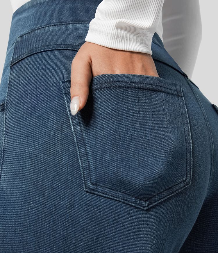 Elona | Comfy Elastische Broek met Hoge Taille