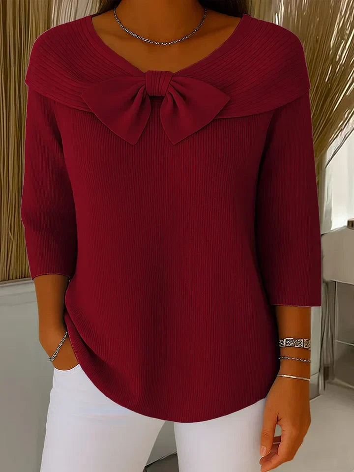 Lirya | Elegante gebreide top met strik