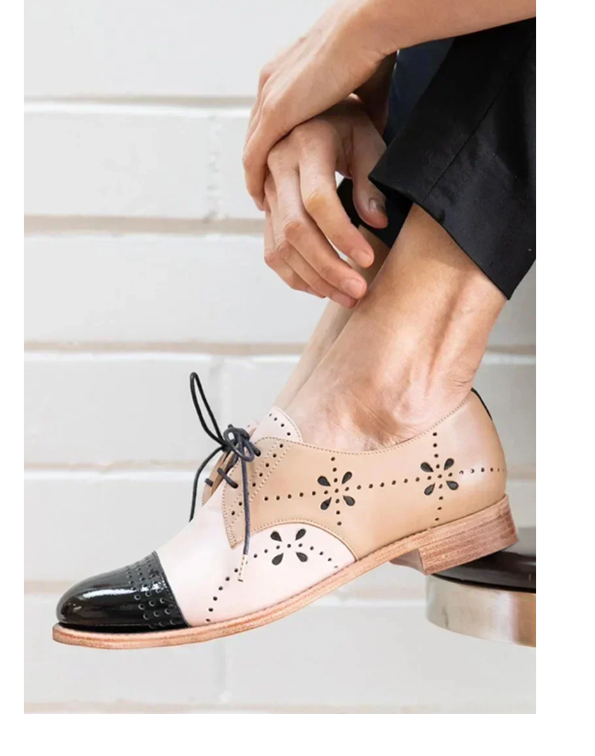 Alayah | Tweekleurige Oxford Schoenen