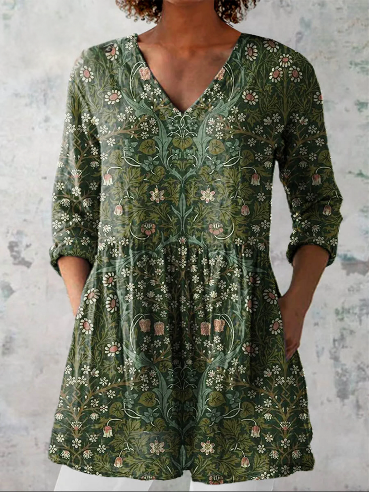 Ellemijn | Lange blouse met V-hals