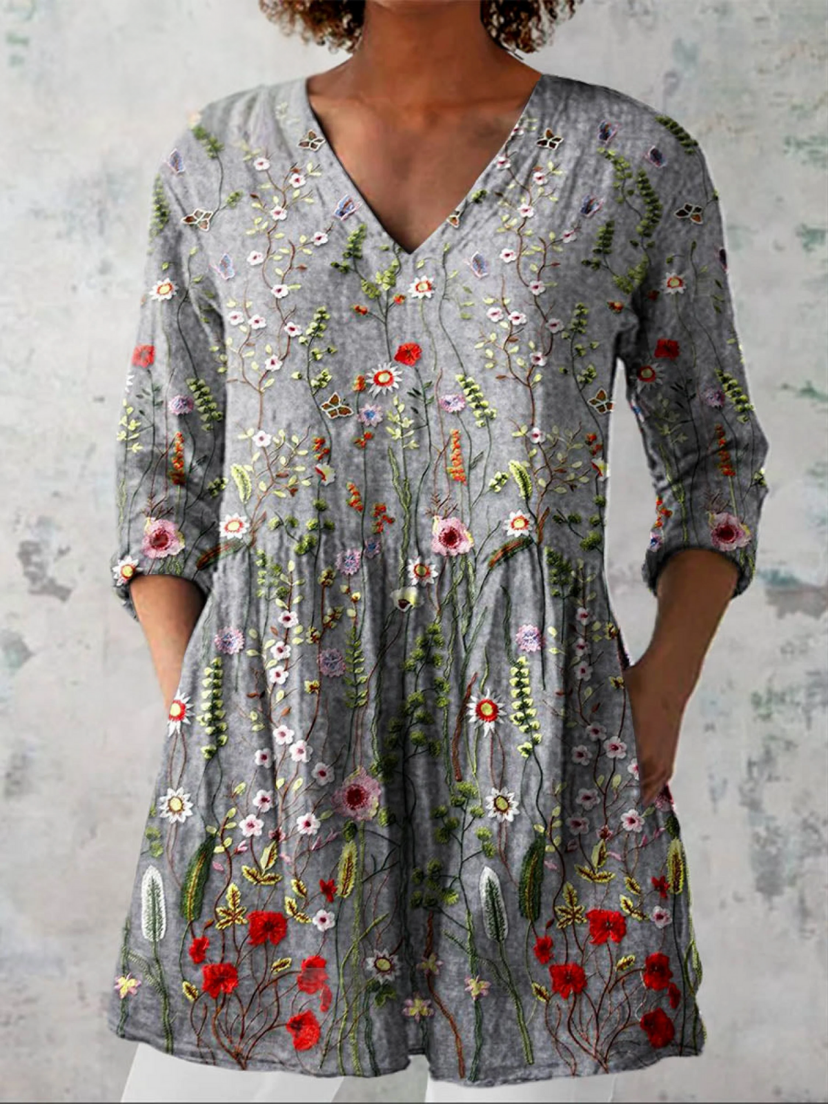 Jet | Lange blouse met V-hals