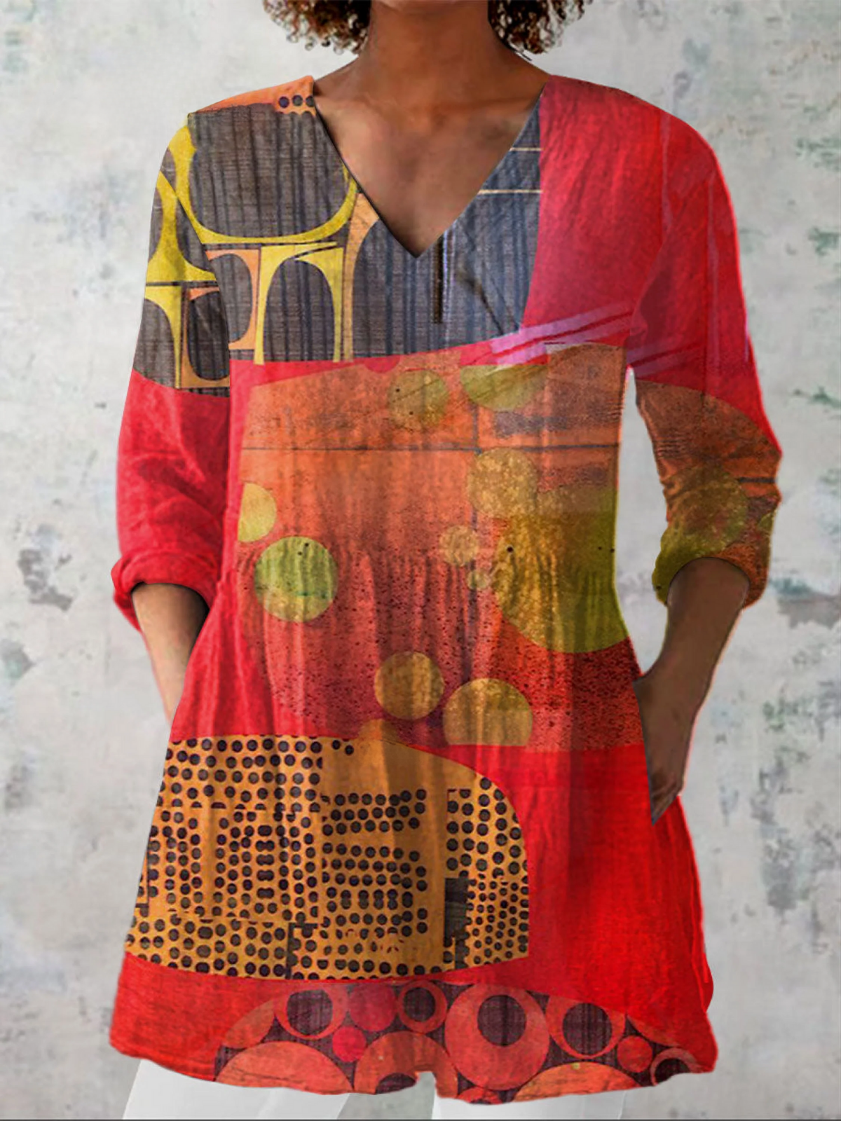 Berber | Lange blouse met V-hals
