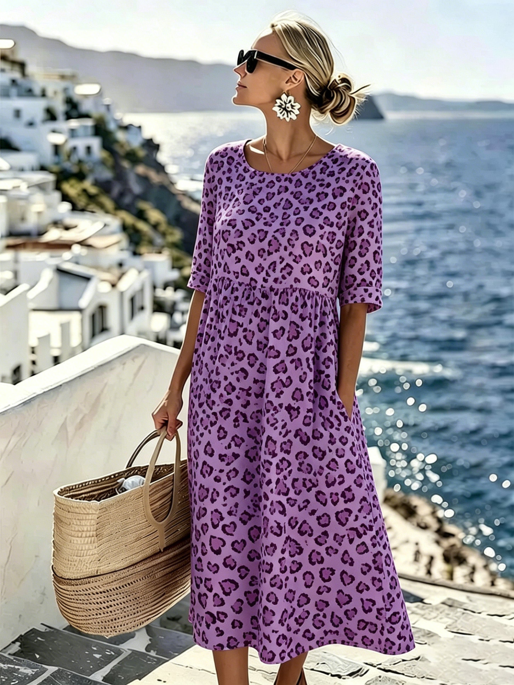 Selina | Wild Grace midi-jurk