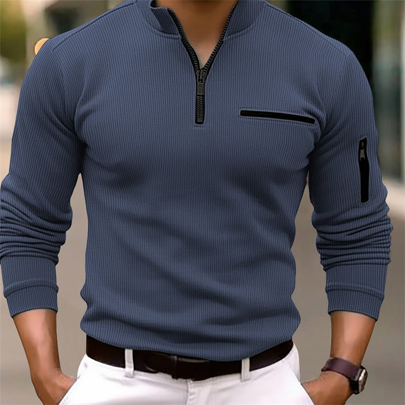 Gusteous | Shirt met Lange Mouwen & Ritssluiting