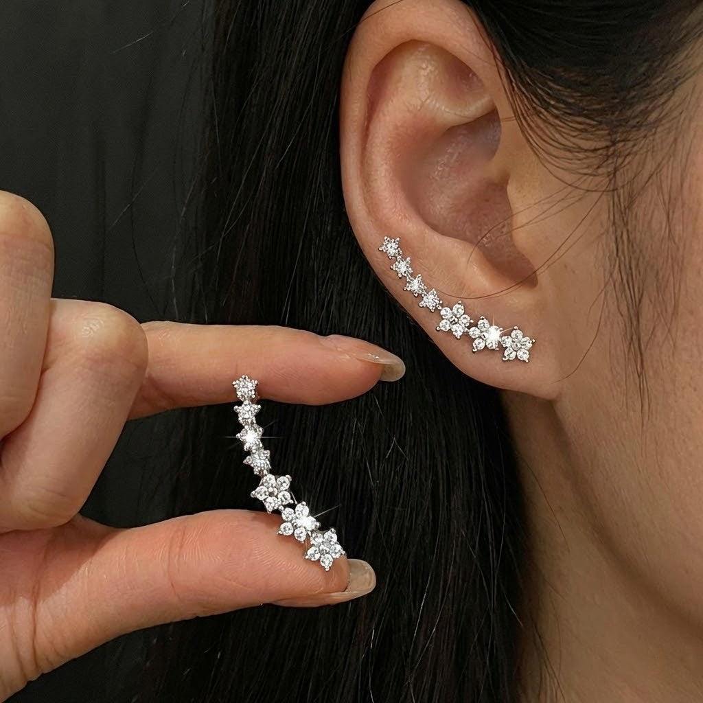 Elegante oorbellen met bloemmotief