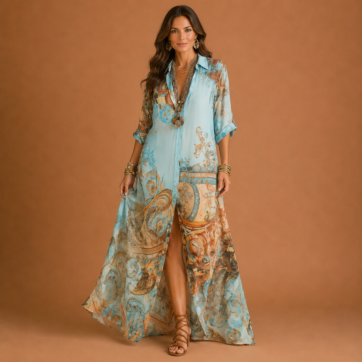 Aleid | Elegante blousejurk in mediterrane stijl