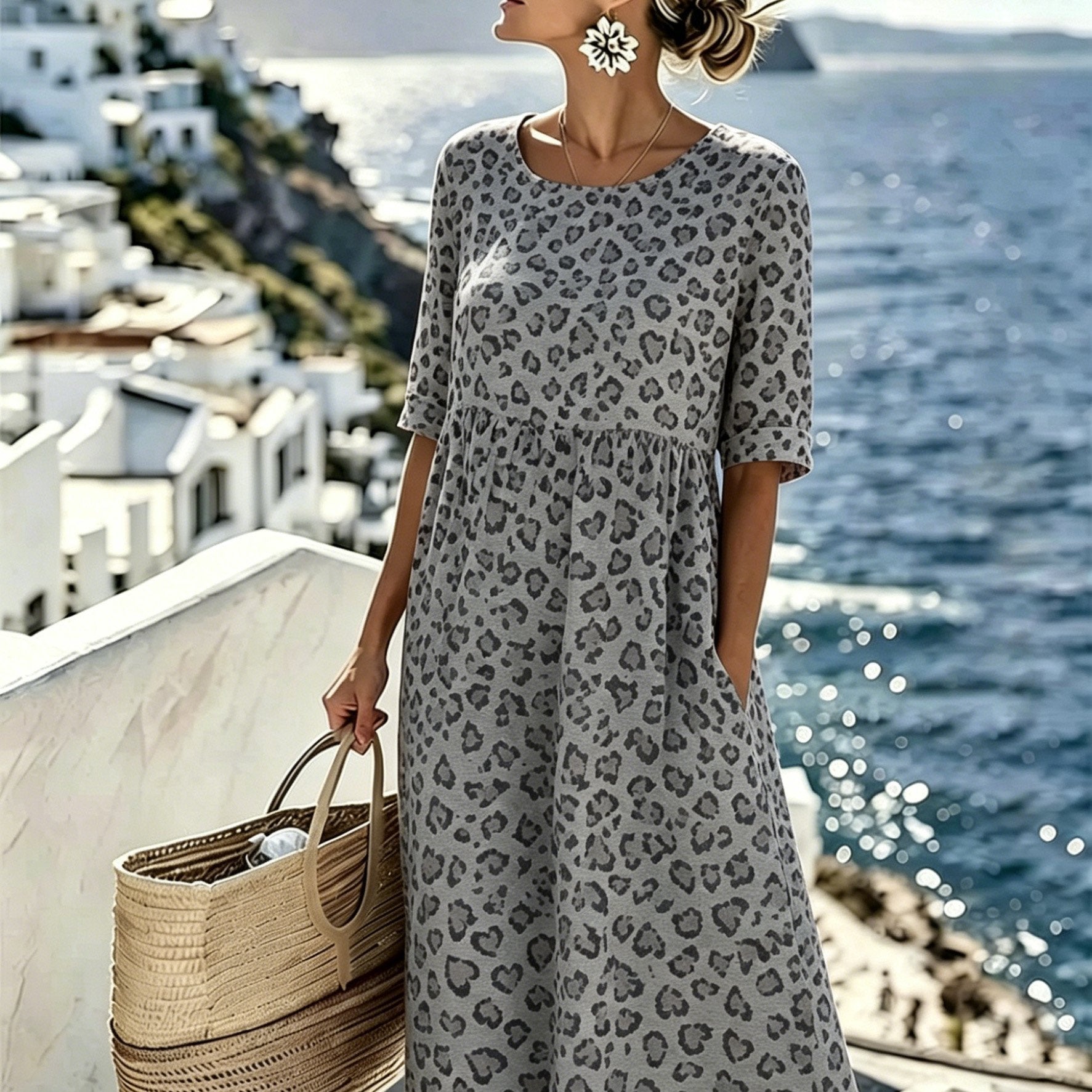 Selina | Wild Grace midi-jurk