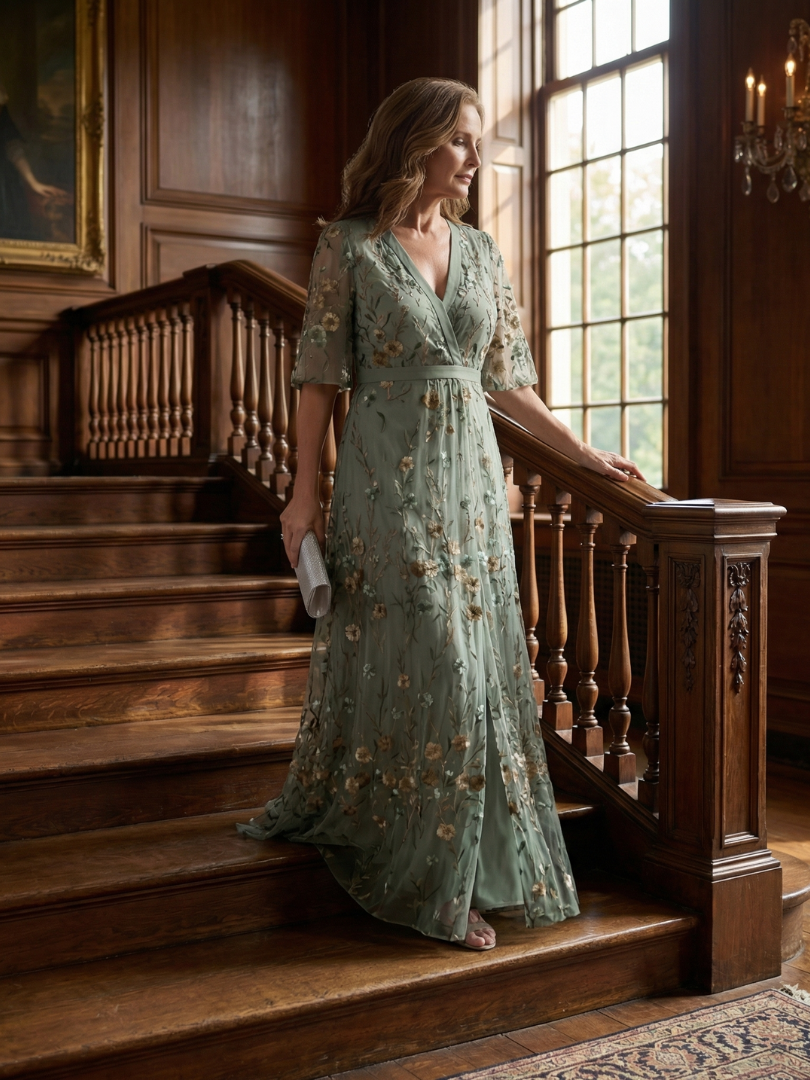Stacy | Maxi-jurk met halternek en bloemenprint