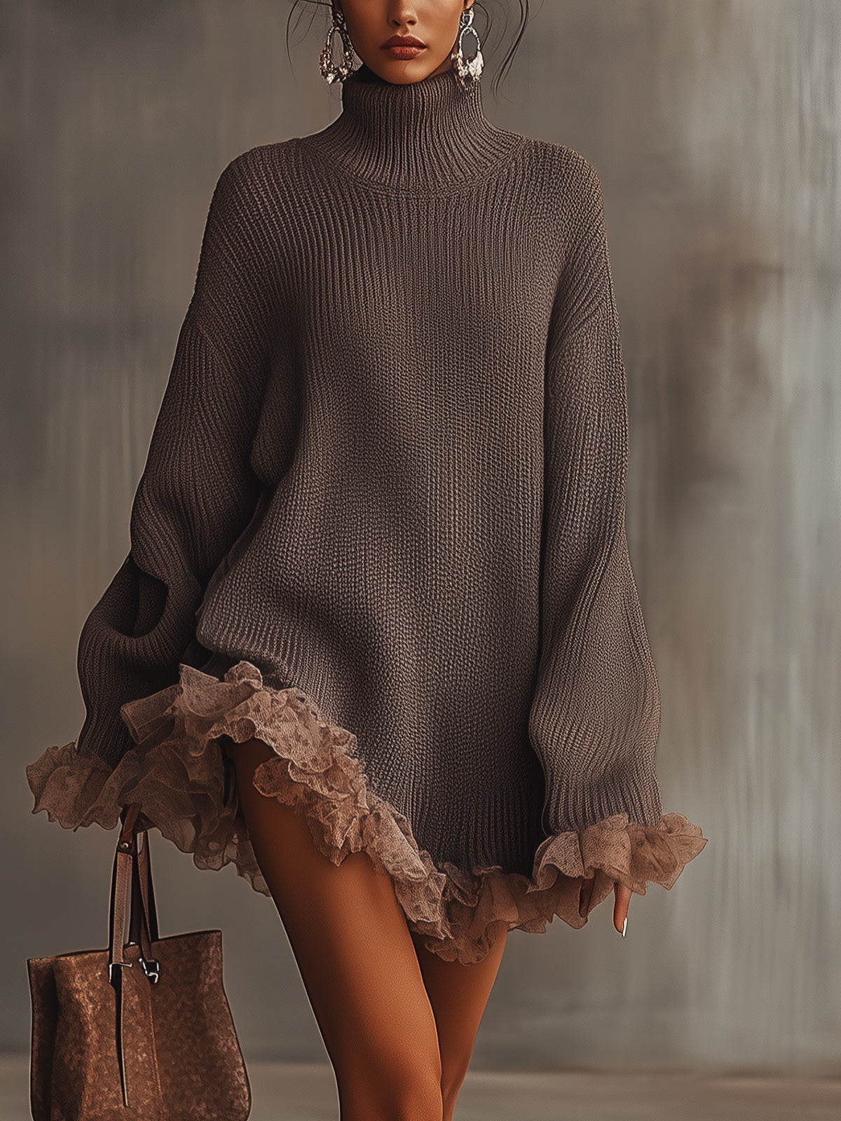 Ninette | Dames Ruffle Trui Jurk