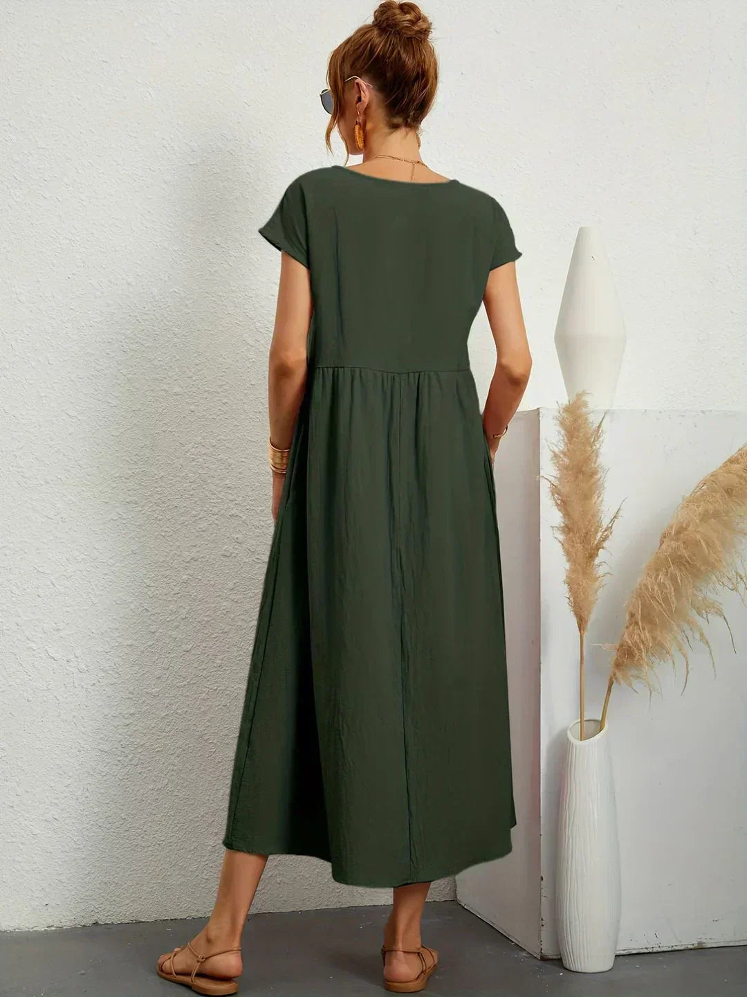 Annemarie | Soepelvallende midijurk