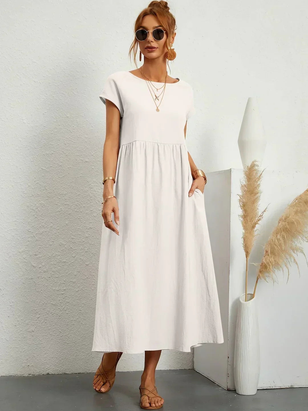 Annemarie | Soepelvallende midijurk