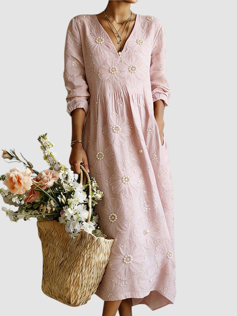 Cecilia | Midi-jurk met bloemenprint