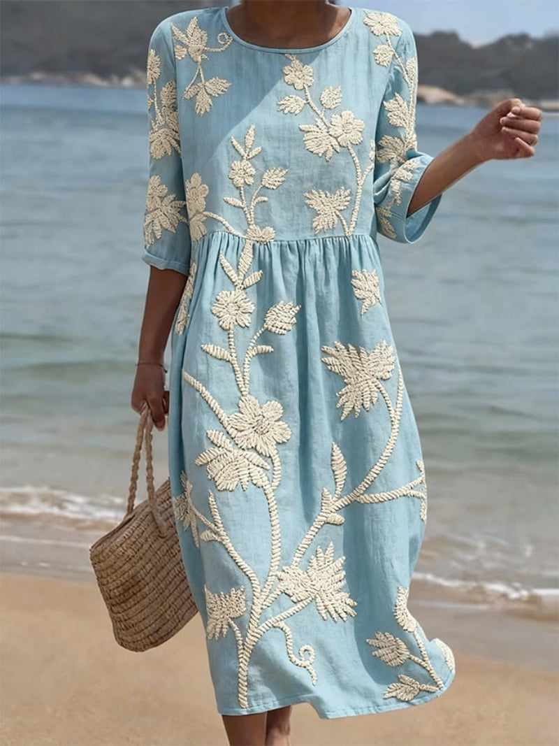 Judy | Geborduurde Vintage Jurk