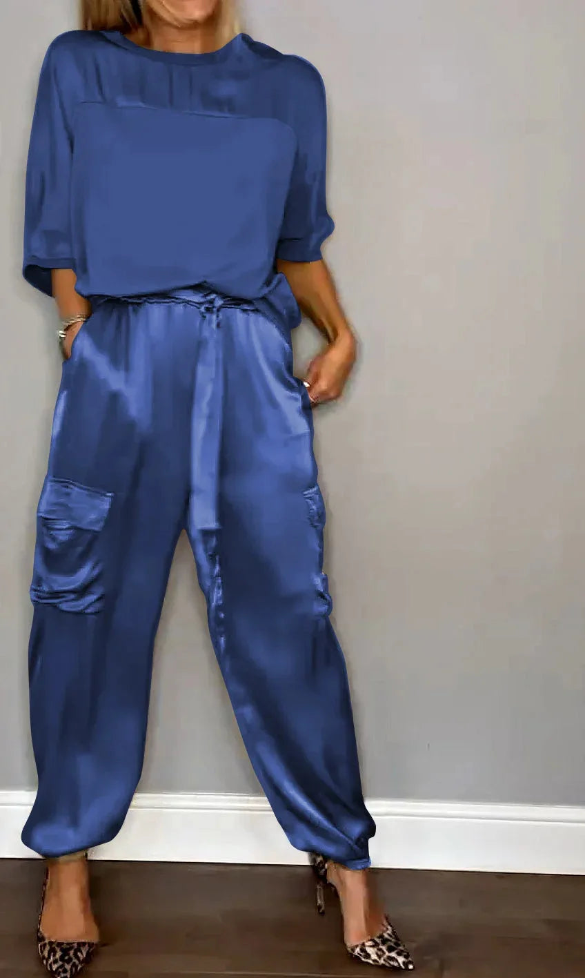 Zosia | Luxueuze soepel vallende tweedelige set