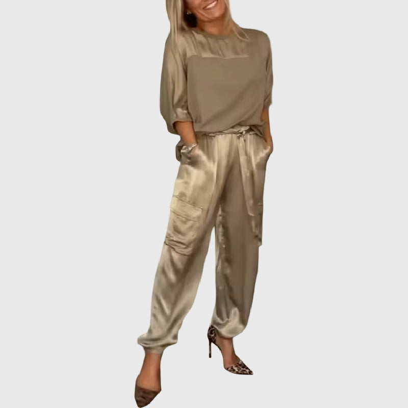 Zosia | Luxueuze soepel vallende tweedelige set