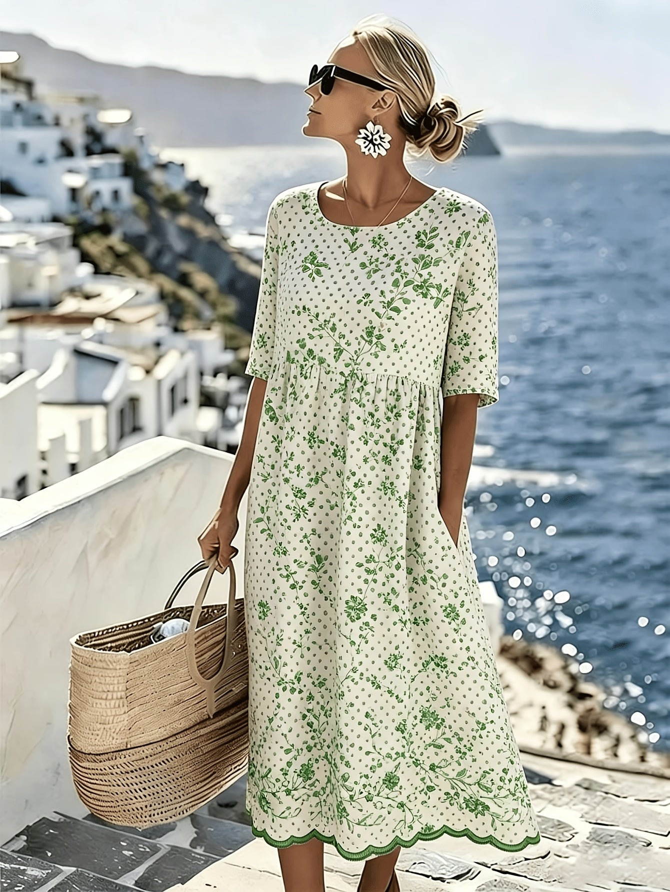 Welma | Meadow Bloom midi-jurk