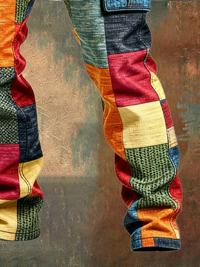 Xavier | Patchwork-cargobroek voor heren