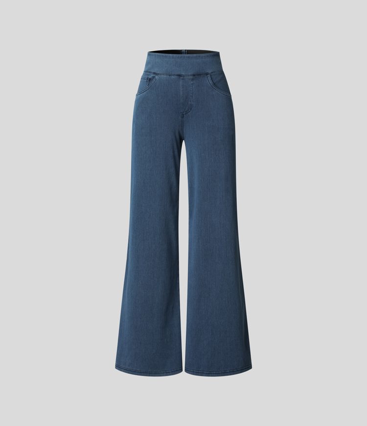 Elona | Comfy Elastische Broek met Hoge Taille