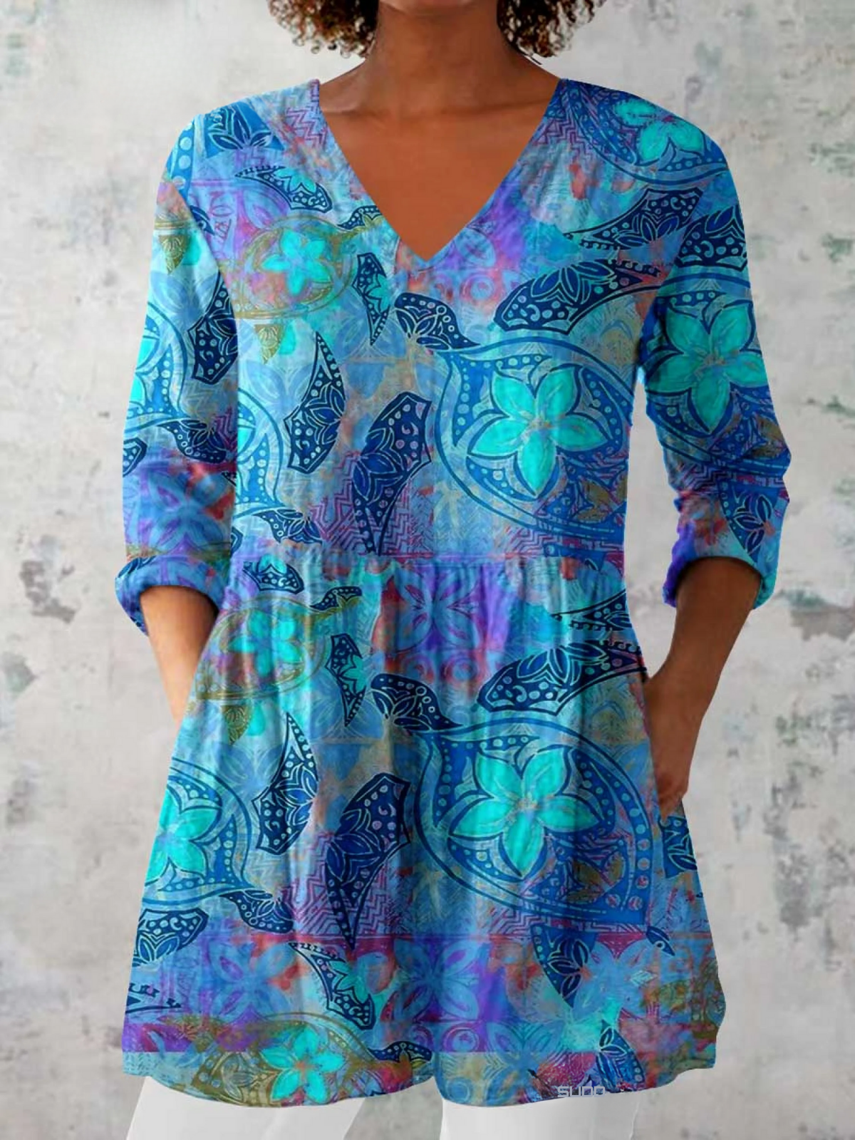 Jannemieke | Lange blouse met V-hals