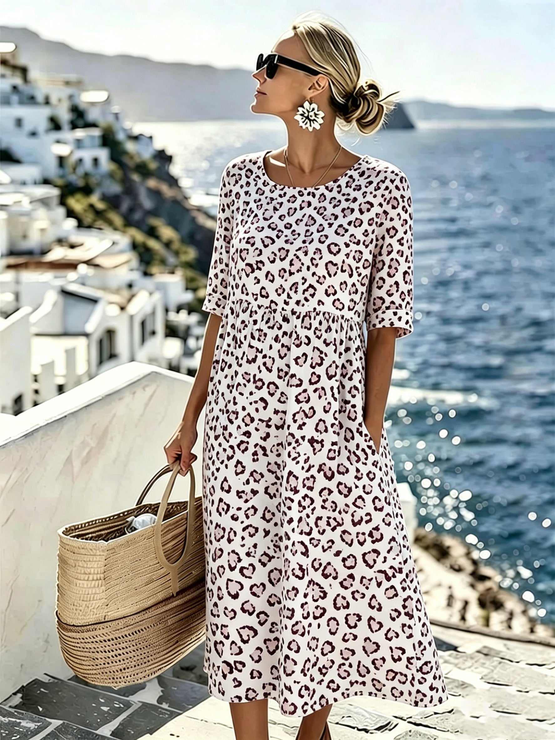 Selina | Wild Grace midi-jurk