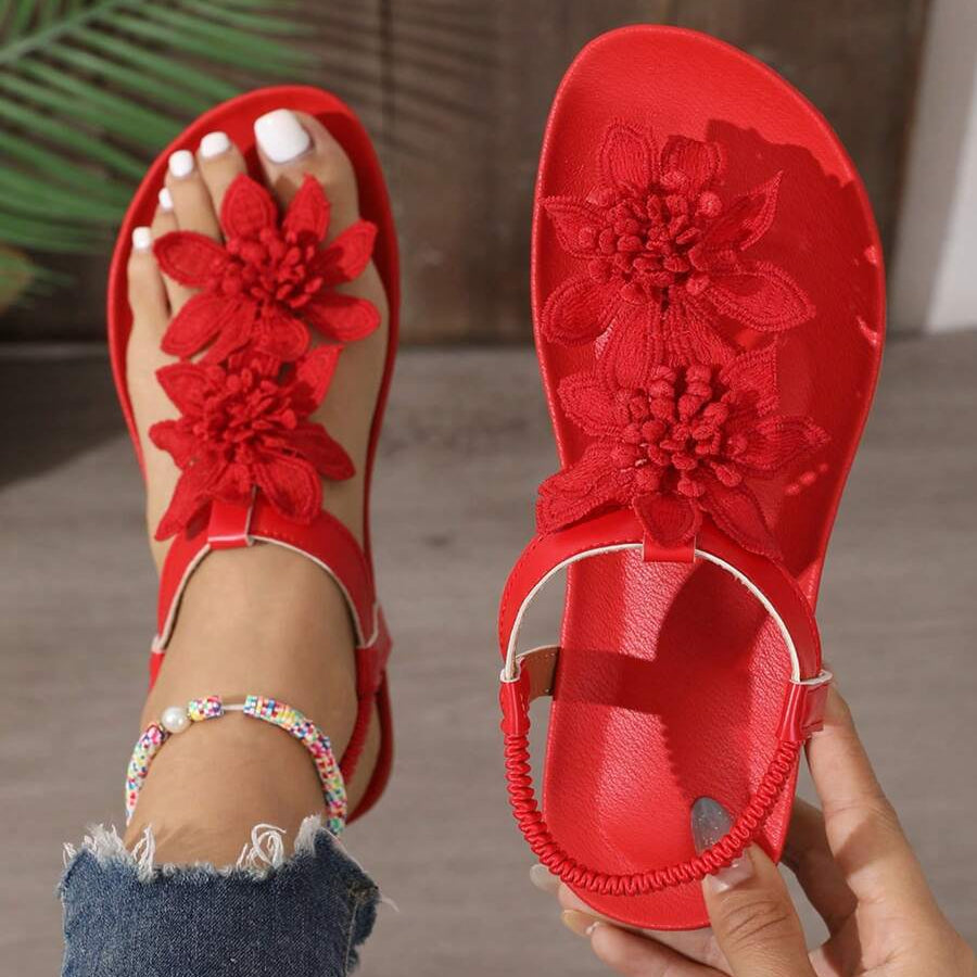 Francine | Orthopedische sandalen met bloemenversieringen