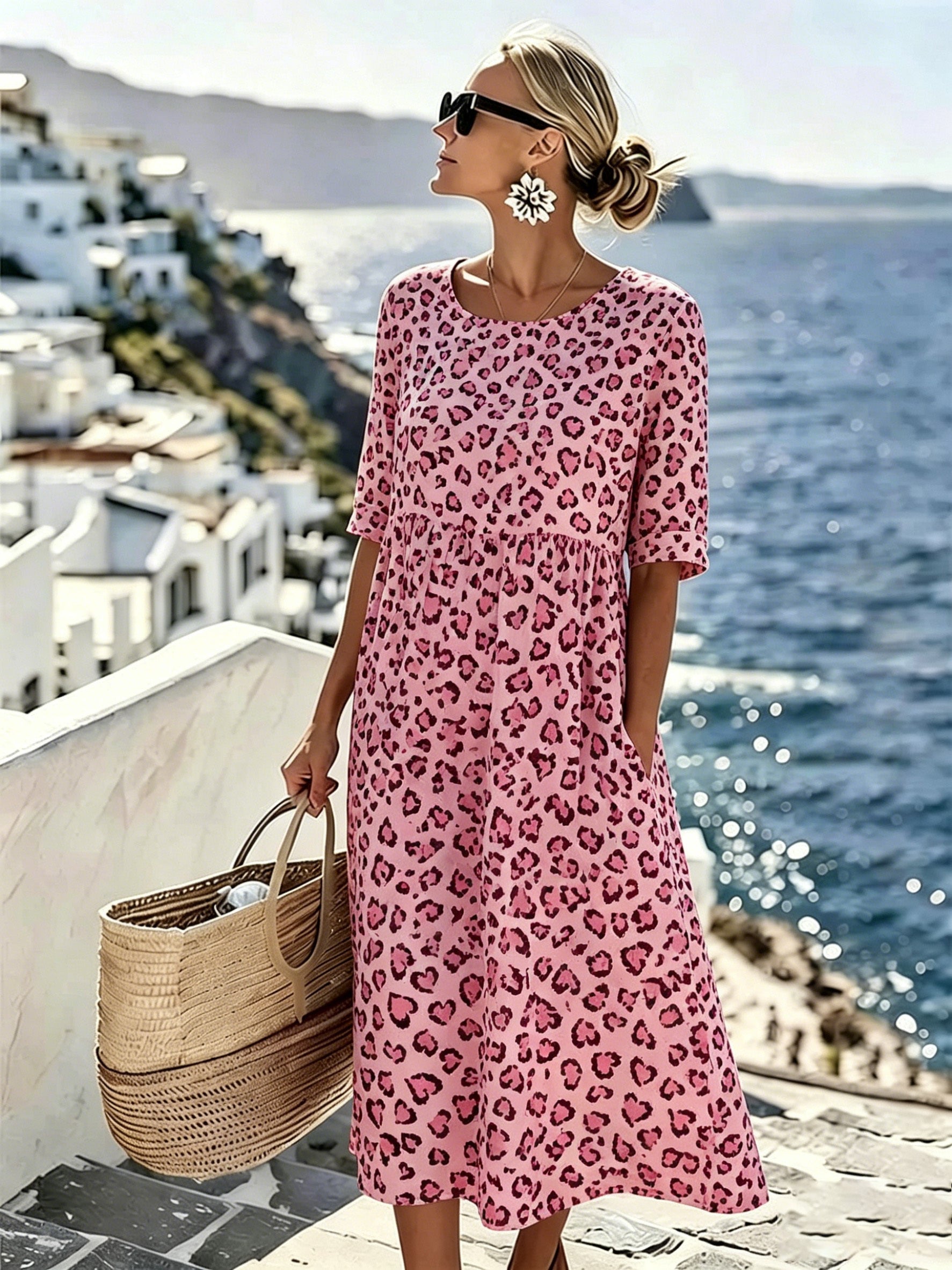 Selina | Wild Grace midi-jurk