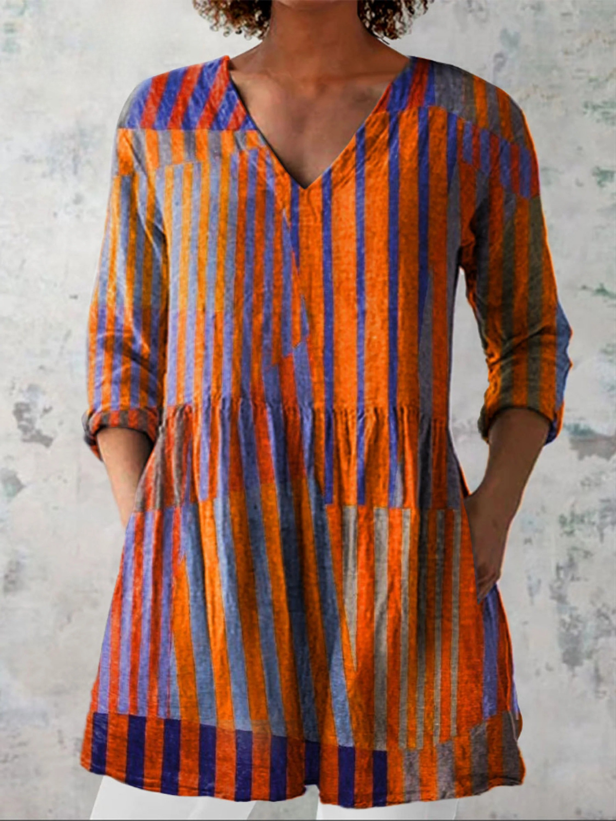 Anouschka | Lange blouse met V-hals