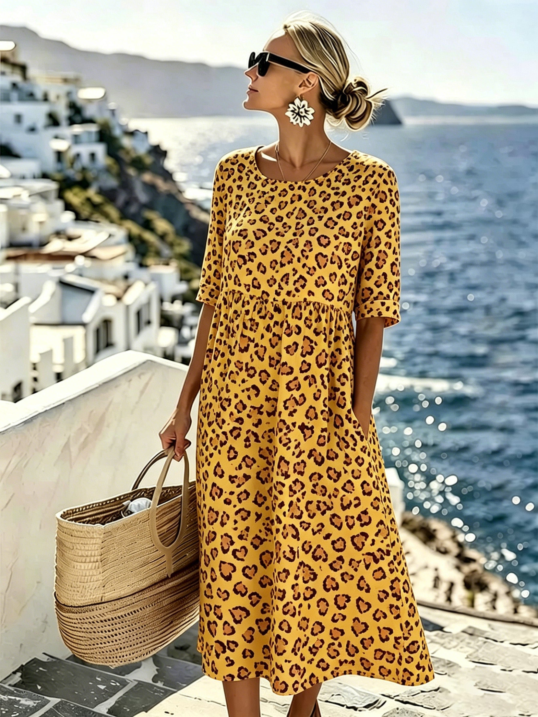 Selina | Wild Grace midi-jurk
