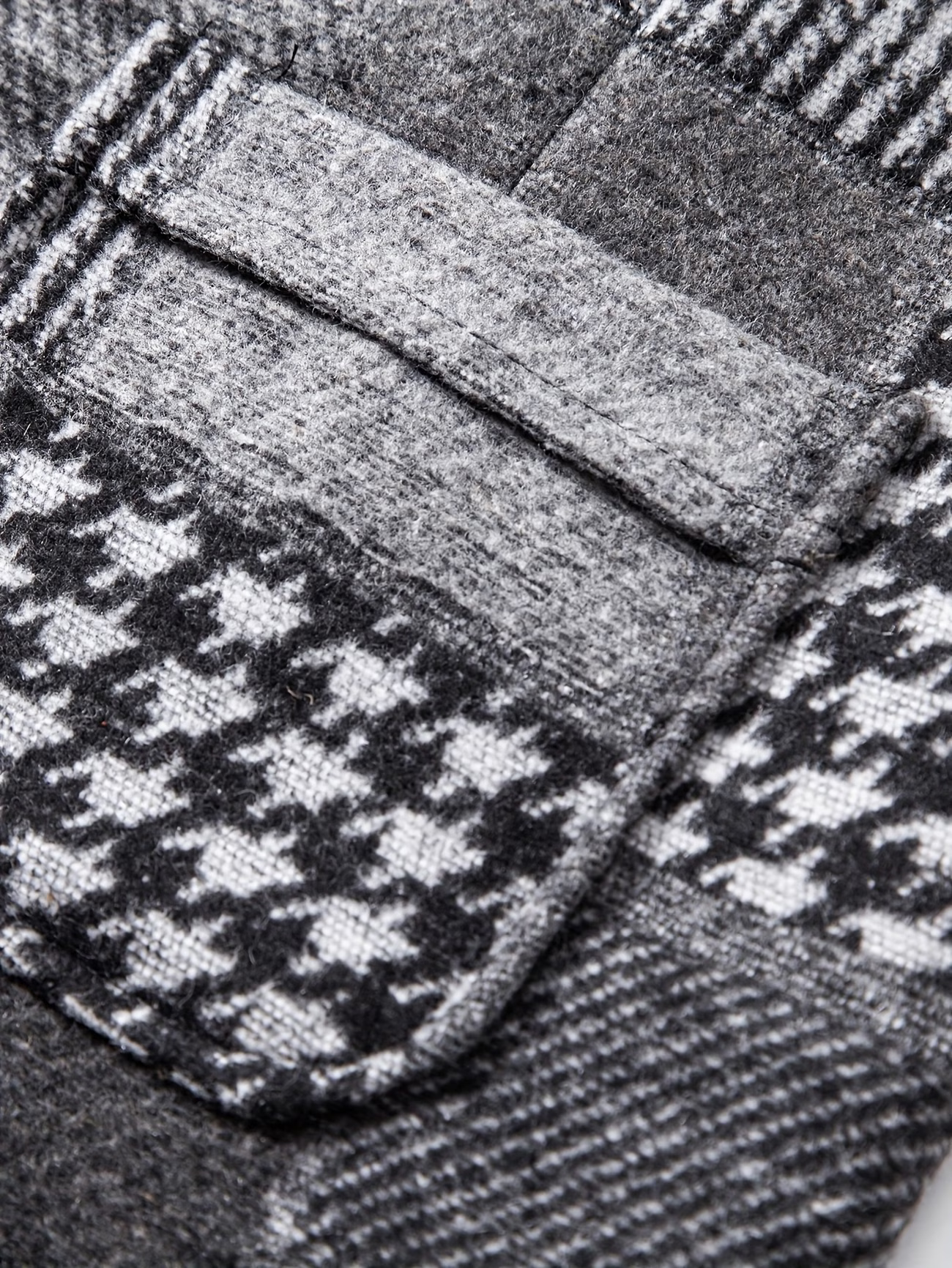Charles | Patchworkvest met visgraatpatroon