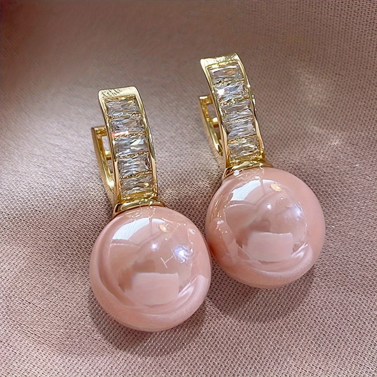 Oorbellen met roze parels
