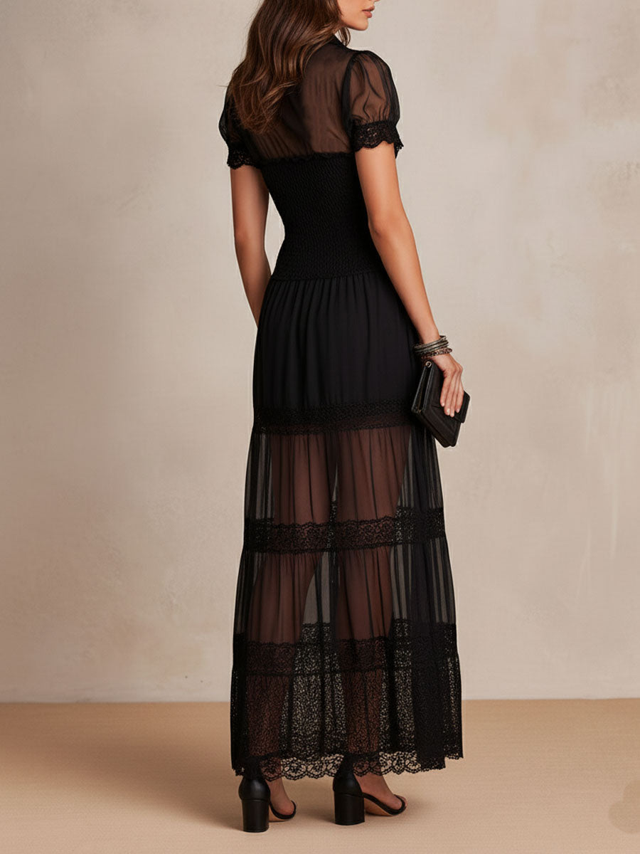 Stacie | Elegante maxi-jurk van kant