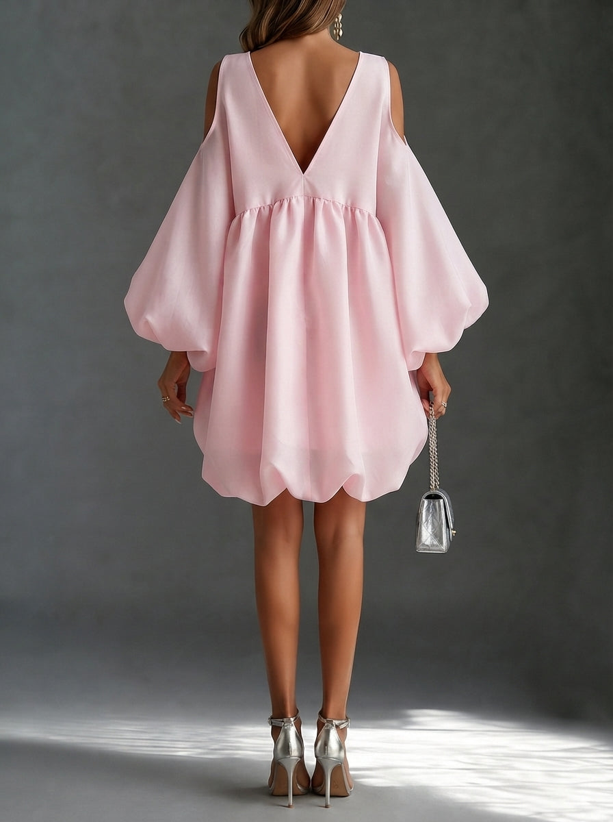 Lenora | Babydoll-feestjurk met open schouders