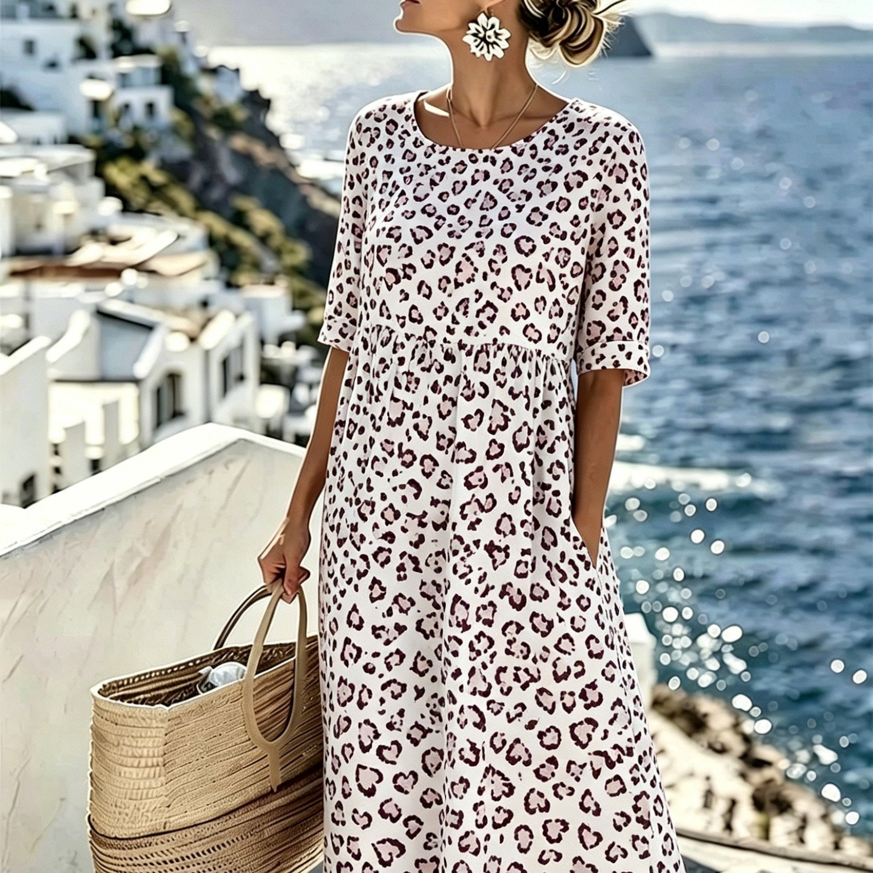 Selina | Wild Grace midi-jurk