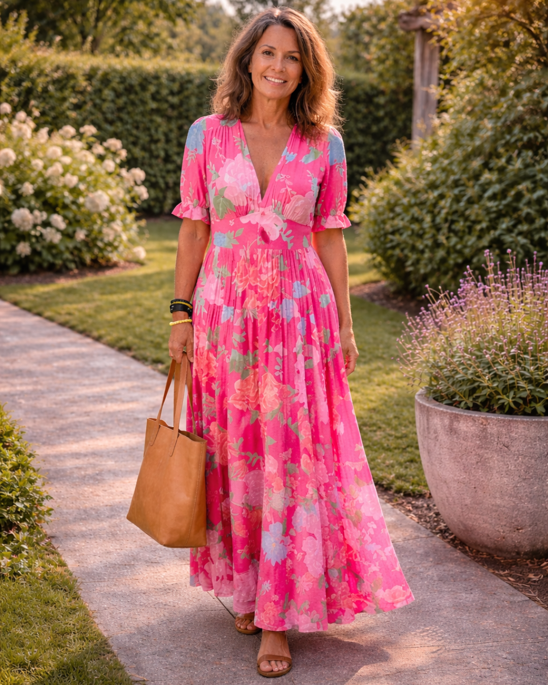 Yasmina | Maxi-jurk met bloemenprint
