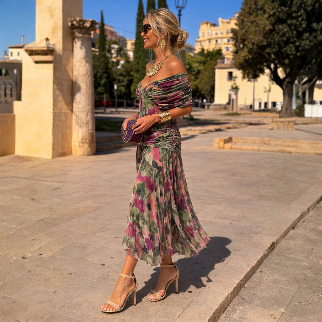 Imke | Maxi-jurk met blote schouders