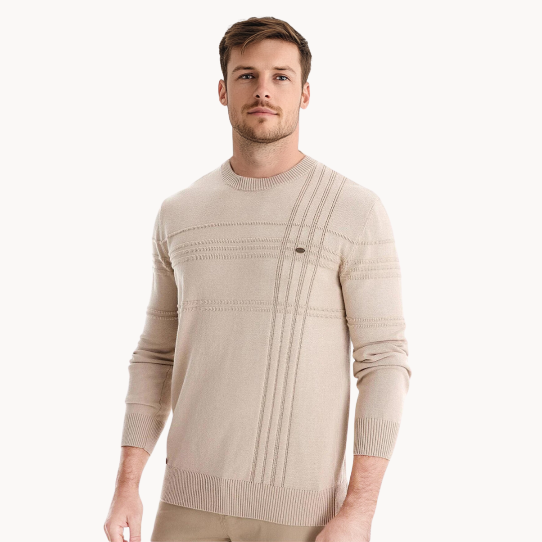 Max | Stijlvolle herenpullover met ruitdesign