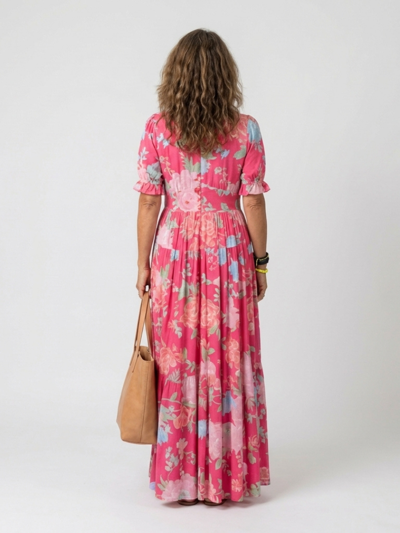 Yasmina | Maxi-jurk met bloemenprint