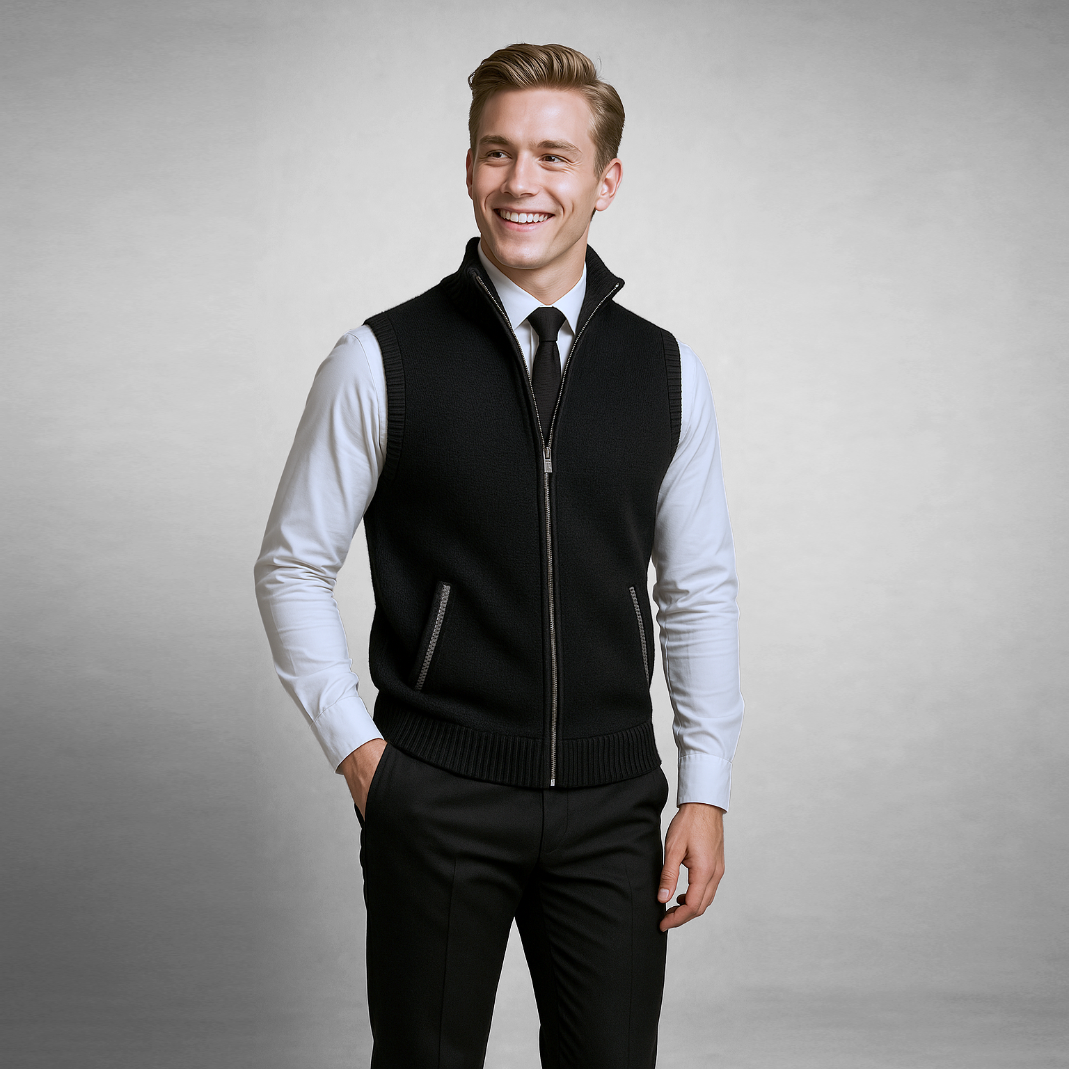 Lennox | Vest met Rits
