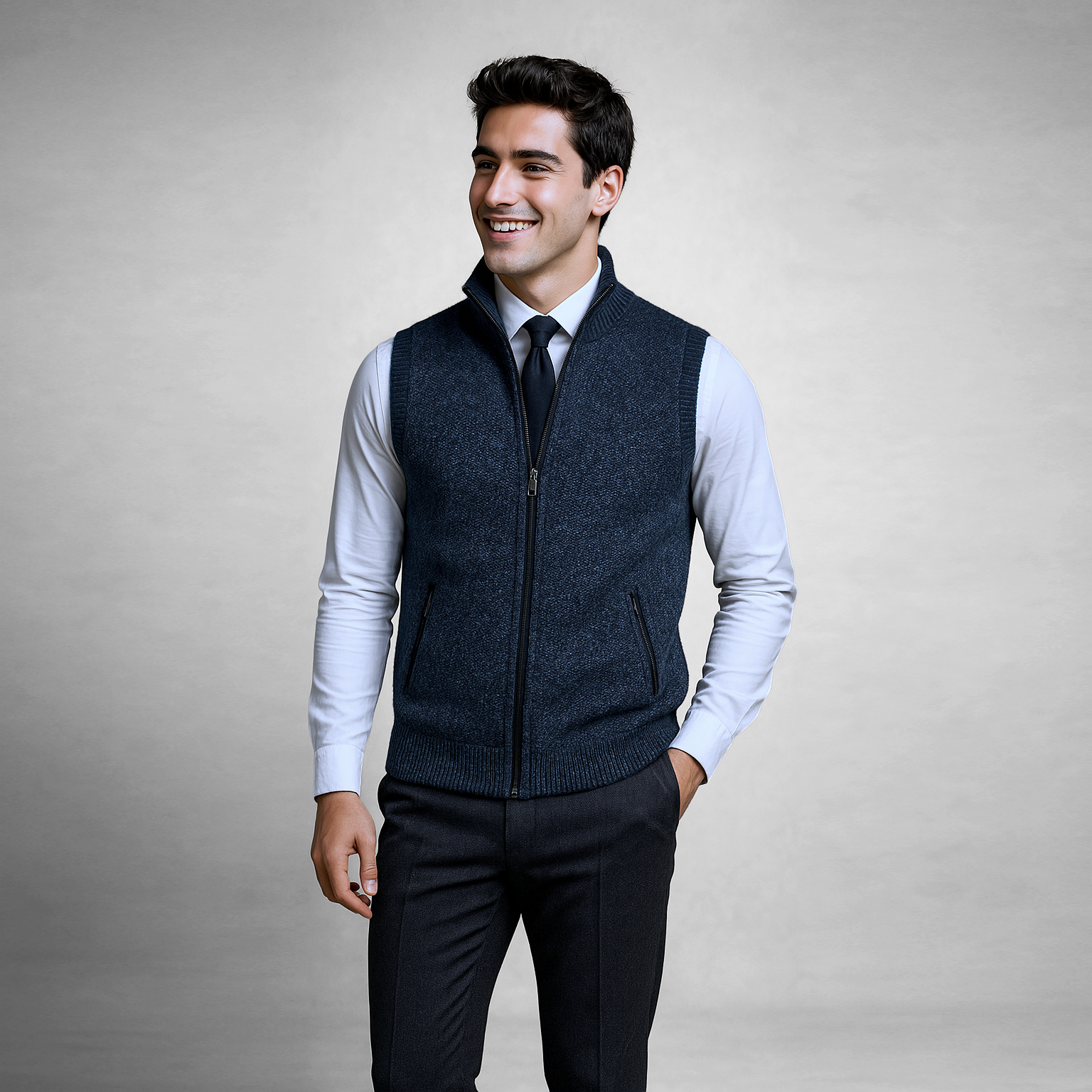 Lennox | Vest met Rits