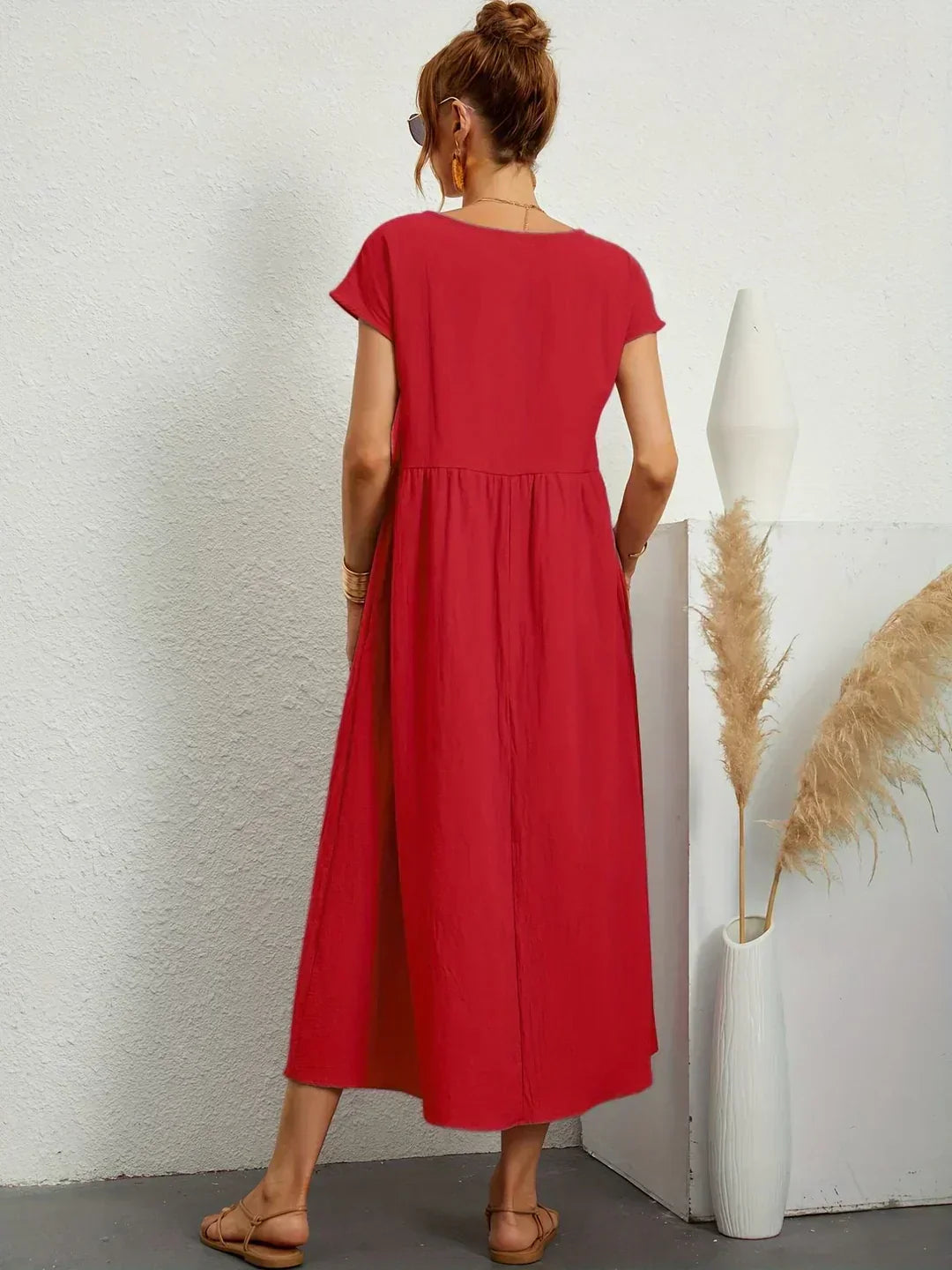 Annemarie | Soepelvallende midijurk