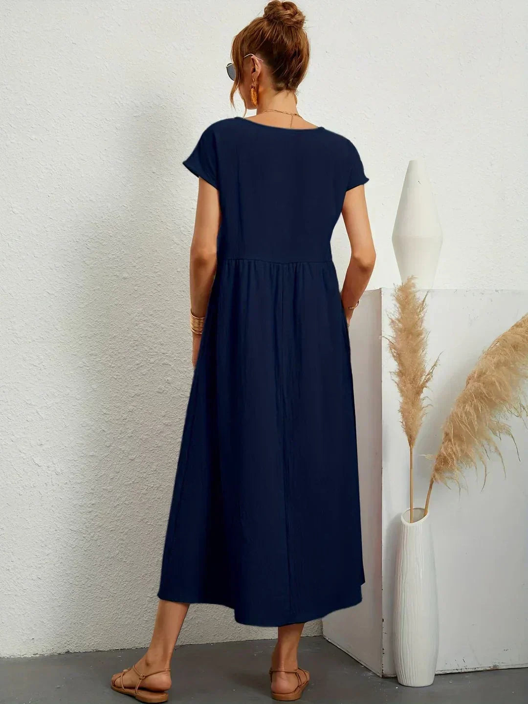 Annemarie | Soepelvallende midijurk
