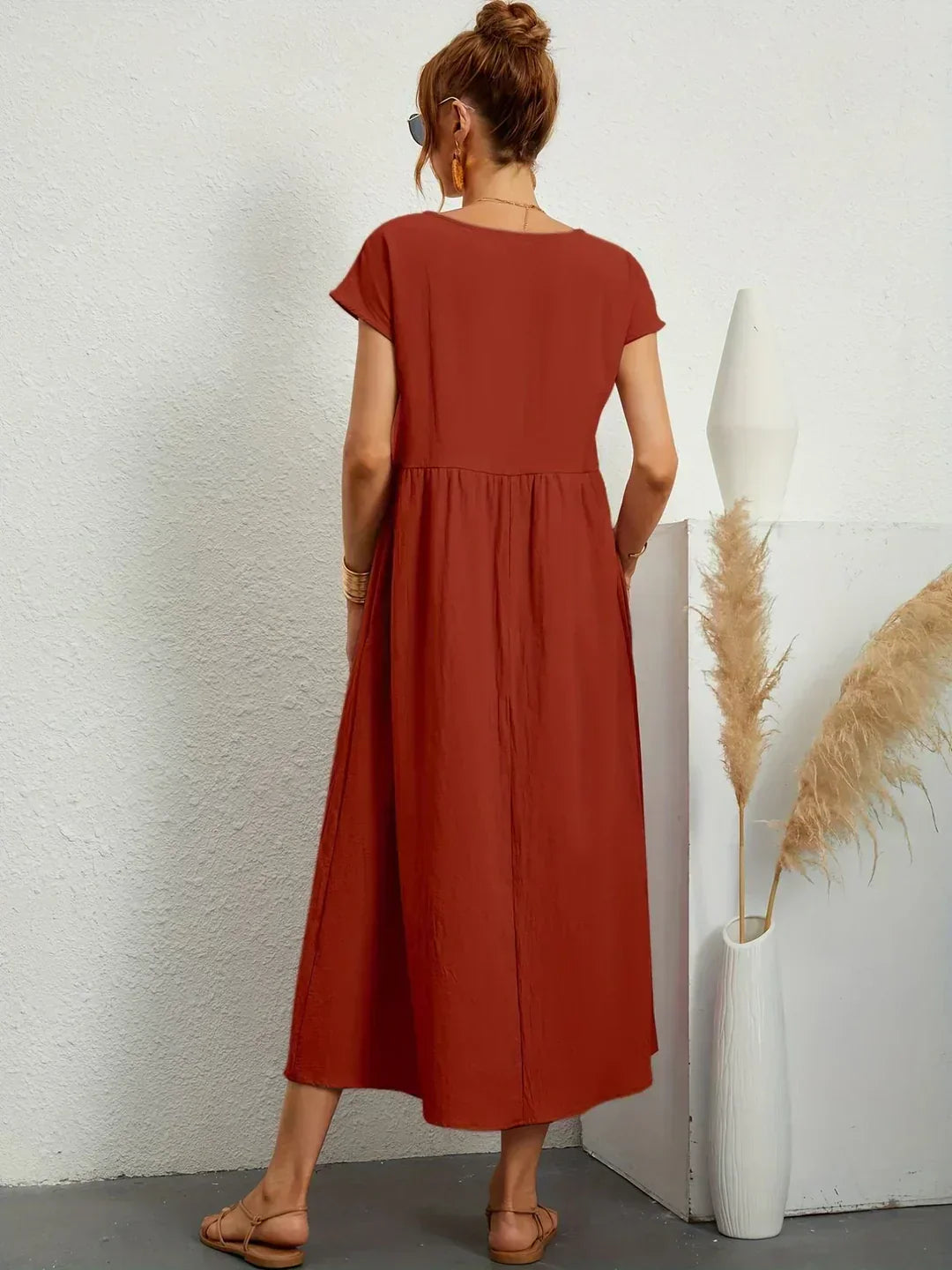 Annemarie | Soepelvallende midijurk