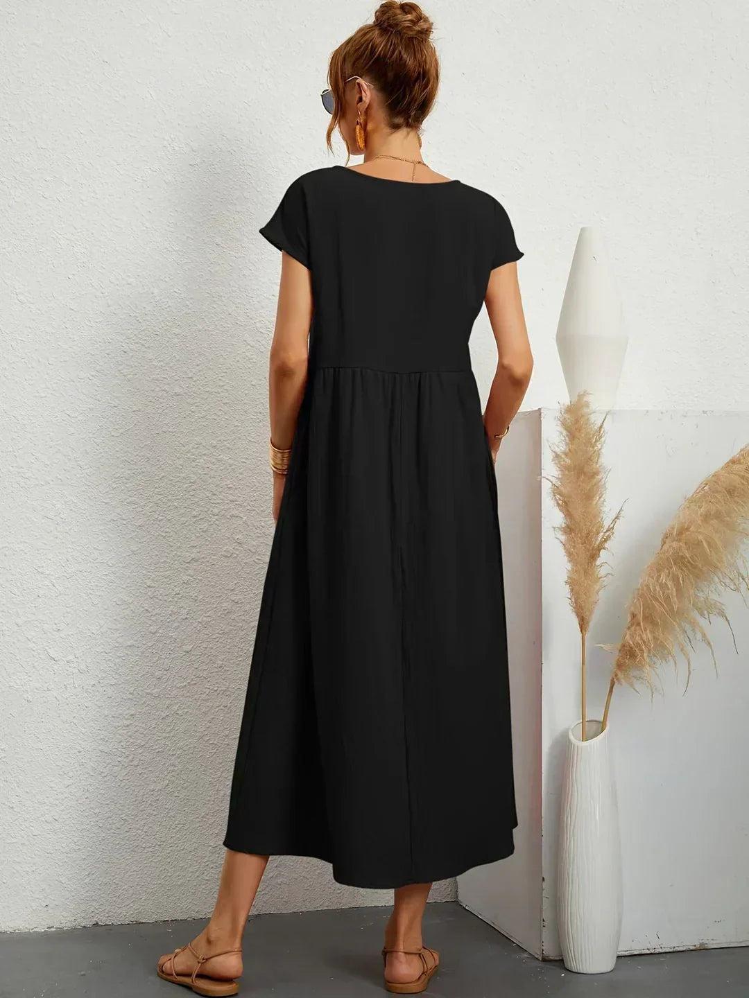 Annemarie | Soepelvallende midijurk