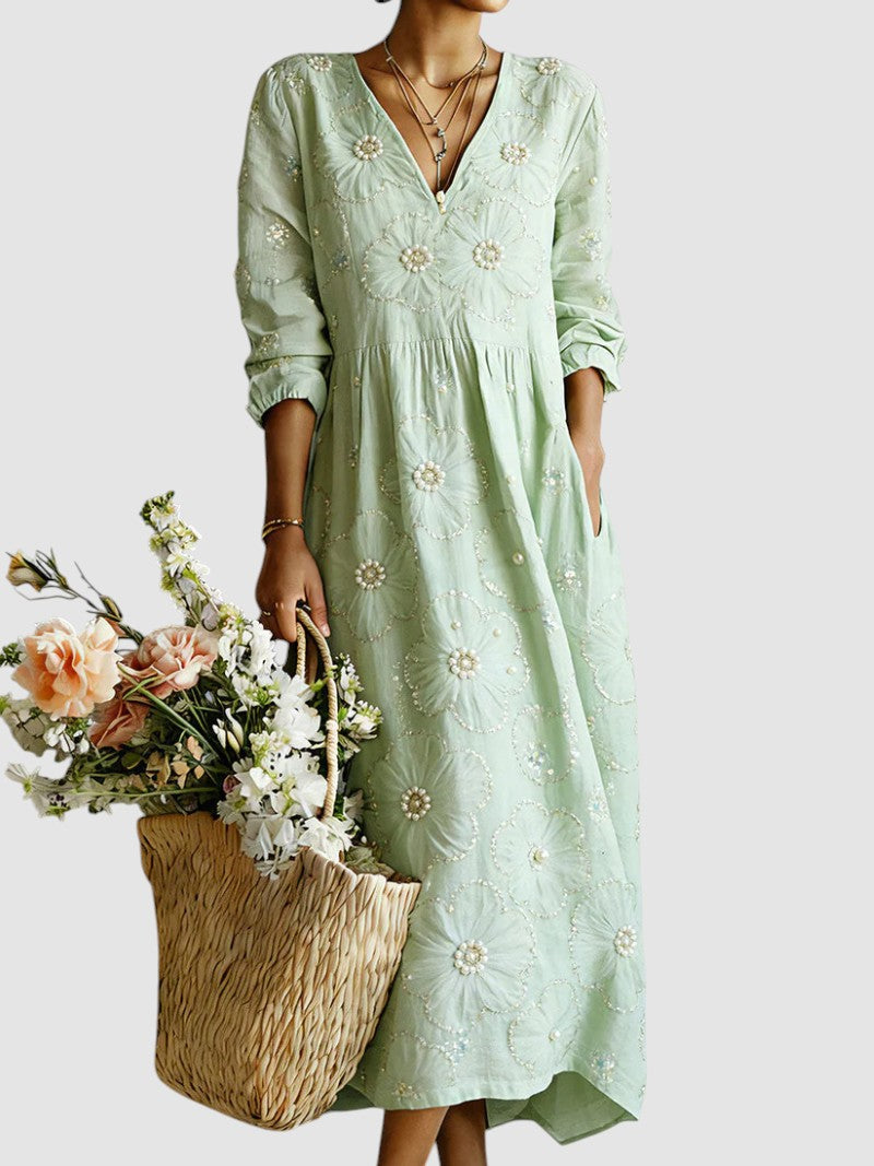 Cecilia | Midi-jurk met bloemenprint