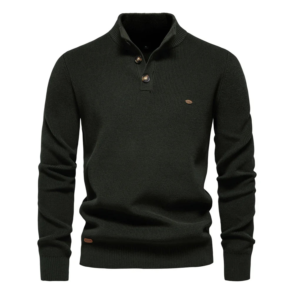 Marvion | Heren Trui Met Knoopdesign