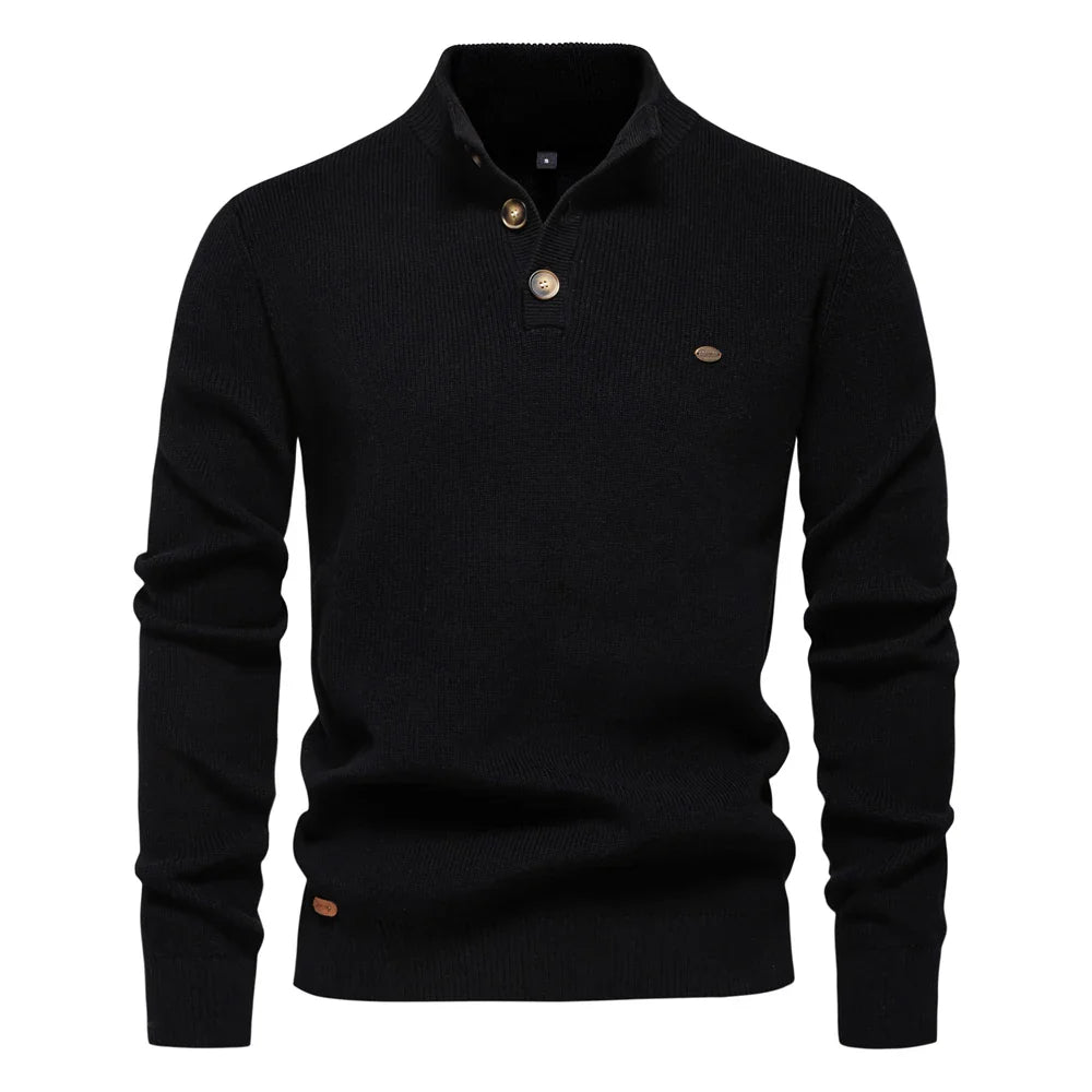 Marvion | Heren Trui Met Knoopdesign