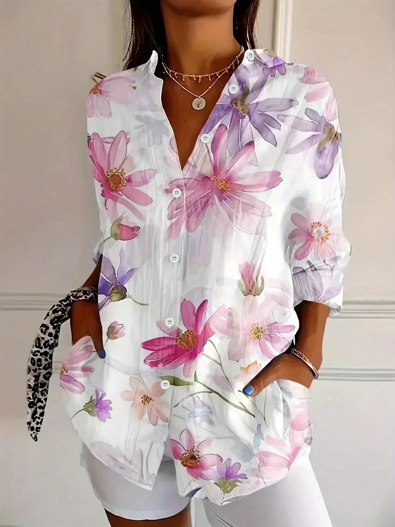 Portia | Blouse met kleurrijke print