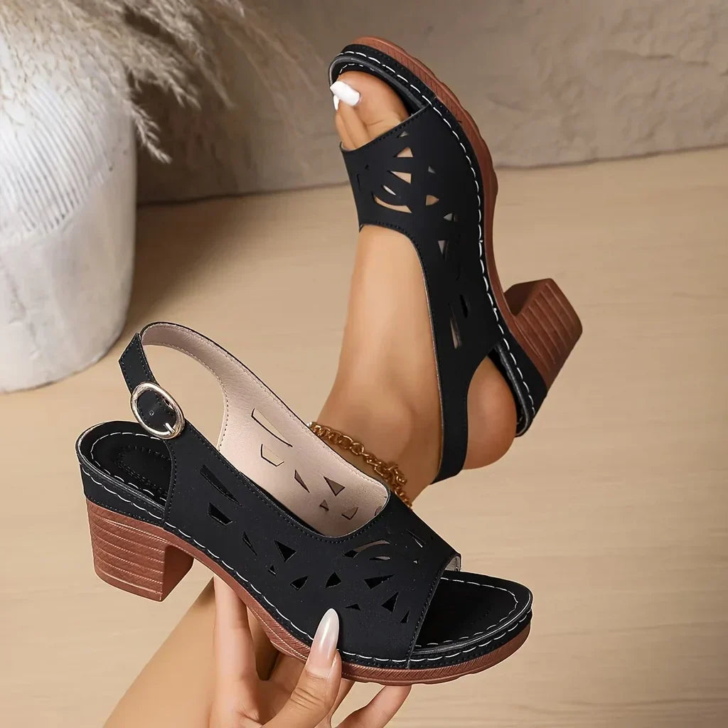Reema | Sandalen met sleehak en drievoudige steun voor de voetboog voor dames