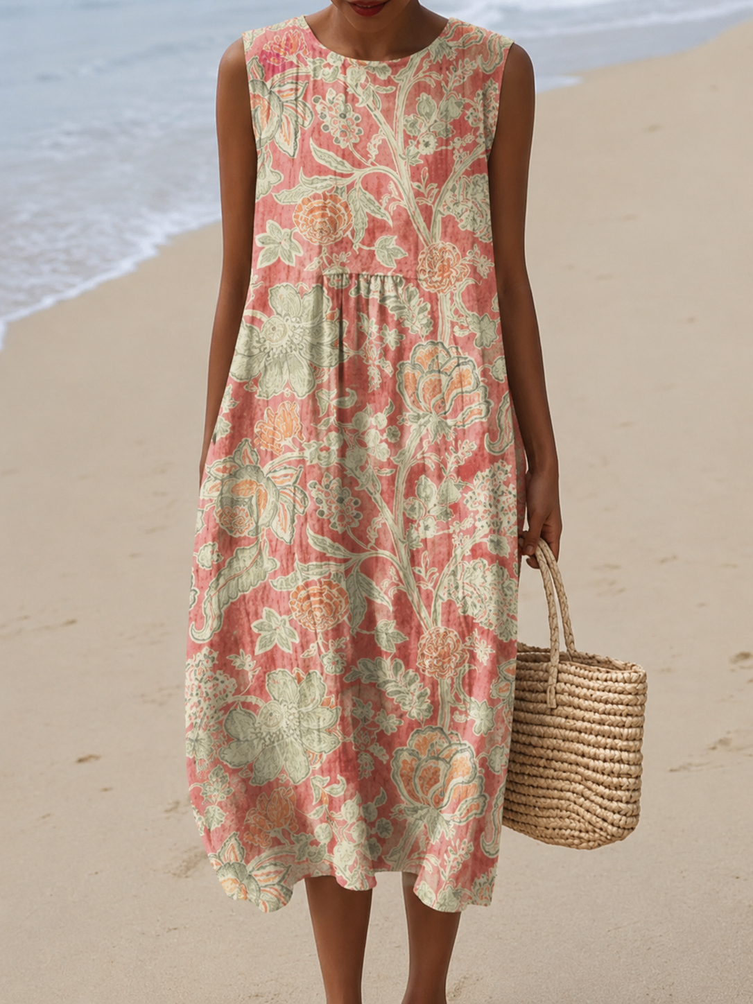 Ellen | Midi-jurk met bloemenprint