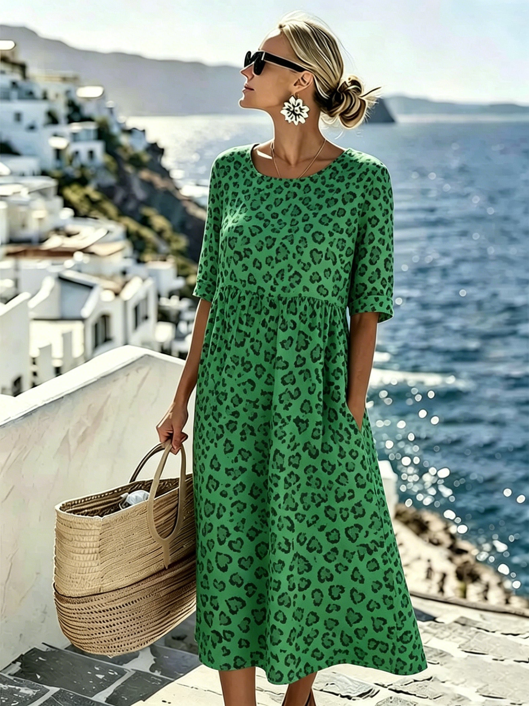 Selina | Wild Grace midi-jurk